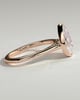 Paris - Pear Solitaire with Cathedral Bezel Setting - 18k Rose Gold
