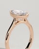 Paris - Pear Solitaire with Cathedral Bezel Setting - 18k Rose Gold