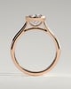 Paris - Pear Solitaire with Cathedral Bezel Setting - 18k Rose Gold