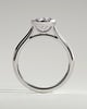 Paris - Pear Solitaire with Cathedral Bezel Setting - 18k White Gold