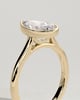 Paris - Pear Solitaire with Cathedral Bezel Setting - 18k Yellow Gold
