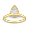 Paris - Pear Solitaire with Cathedral Bezel Setting - 18k Yellow Gold