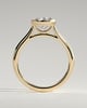 Paris - Pear Solitaire with Cathedral Bezel Setting - 18k Yellow Gold