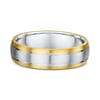 Patrick Mens Wedding Ring - 9k Yellow Gold / 9k White Gold