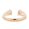 Pearl - Pear Open Wedding Ring - 18k Rose Gold