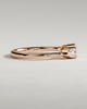 Pearl - Pear Accent Stone Open Band Wedding Ring - 18k Rose Gold