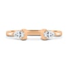 Pearl - Pear Open Wedding Ring - 18k Rose Gold