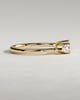 Pearl - Pear Accent Stone Open Band Wedding Ring - 18k Yellow Gold