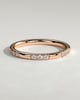 Peggy - Two Third Spaced Clustered Pave Band Wedding Ring - 18k Rose Gold