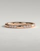 Peggy - Two Third Spaced Clustered Pave Band Wedding Ring - 18k Rose Gold