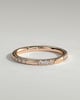 Peggy - Two Third Spaced Clustered Pave Band Wedding Ring - 18k Rose Gold