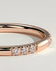 Peggy - Two Third Spaced Clustered Pave Band Wedding Ring - 18k Rose Gold