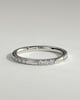Peggy - Two Third Spaced Clustered Pave Band Wedding Ring - 18k White Gold