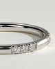 Peggy - Two Third Spaced Clustered Pave Band Wedding Ring - 18k White Gold