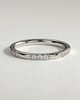 Peggy - Two Third Spaced Clustered Pave Band Wedding Ring - 18k White Gold