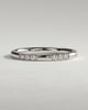 Peggy - Two Third Spaced Clustered Pave Band Wedding Ring - 18k White Gold