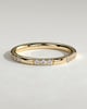 Peggy - Two Third Spaced Clustered Pave Band Wedding Ring - 18k Yellow Gold