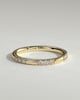 Peggy - Two Third Spaced Clustered Pave Band Wedding Ring - 18k Yellow Gold