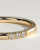 Peggy - Two Third Spaced Clustered Pave Band Wedding Ring - 18k Yellow Gold