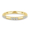 Peggy - Clustered Pave Wedding Band - 18k Yellow Gold