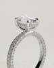 Penelope   Oval Solitaire with Hidden Halo and Triple Pav - 18k White Gold
