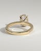 Penelope   Oval Solitaire with Hidden Halo and Triple Pav - 18k Yellow Gold