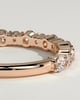Petra - Round Mixed Size Accent Stone Wedding Ring - 18k Rose Gold