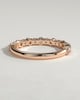 Petra - Round Mixed Size Accent Stone Wedding Ring - 18k Rose Gold