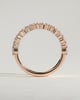 Petra - Round Mixed Size Accent Stone Wedding Ring - 18k Rose Gold
