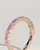 Petra - Round Mixed Size Accent Stone Wedding Ring - 18k Rose Gold