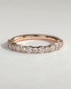 Petra - Round Mixed Size Accent Stone Wedding Ring - 18k Rose Gold