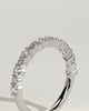Petra - Round Mixed Size Accent Stone Wedding Ring - 18k White Gold