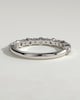 Petra - Round Mixed Size Accent Stone Wedding Ring - 18k White Gold