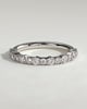 Petra - Round Mixed Size Accent Stone Wedding Ring - 18k White Gold