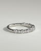 Petra - Round Mixed Size Accent Stone Wedding Ring - 18k White Gold