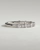 Petra - Round Mixed Size Accent Stone Wedding Ring - 18k White Gold