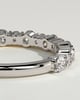 Petra - Round Mixed Size Accent Stone Wedding Ring - 18k White Gold