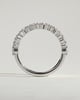 Petra - Round Mixed Size Accent Stone Wedding Ring - 18k White Gold