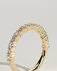 Petra - Round Mixed Size Accent Stone Wedding Ring - 18k Yellow Gold