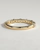 Petra - Round Mixed Size Accent Stone Wedding Ring - 18k Yellow Gold