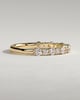 Petra - Round Mixed Size Accent Stone Wedding Ring - 18k Yellow Gold