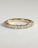 Petra - Round Mixed Size Accent Stone Wedding Ring - 18k Yellow Gold