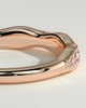 Peyton - Mixed Size Pave Band with Milgrain Wedding Ring - 18k Rose Gold