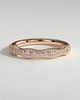 Peyton - Mixed Size Pave Band with Milgrain Wedding Ring - 18k Rose Gold