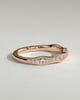 Peyton - Mixed Size Pave Band with Milgrain Wedding Ring - 18k Rose Gold