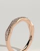 Peyton - Mixed Size Pave Band with Milgrain Wedding Ring - 18k Rose Gold