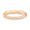 Peyton - Vintage Wave Pav Band with Milgrain Detail - 18k Rose Gold