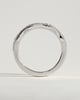 Peyton - Mixed Size Pave Band with Milgrain Wedding Ring - 18k White Gold