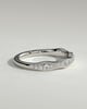 Peyton - Mixed Size Pave Band with Milgrain Wedding Ring - 18k White Gold