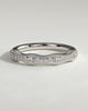 Peyton - Mixed Size Pave Band with Milgrain Wedding Ring - 18k White Gold